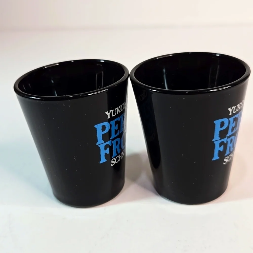 Set of 2 Vintage Yukon Jack Perma Frost Schnapps Shot Glasses Collectible